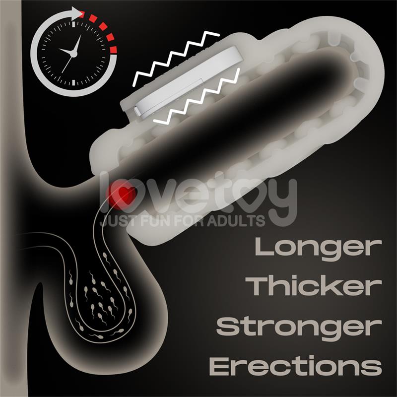 LOVETOY - KNIGHTS RING FUNDA PARA EL PENE Y ESTIMULADOR SPIRAL
