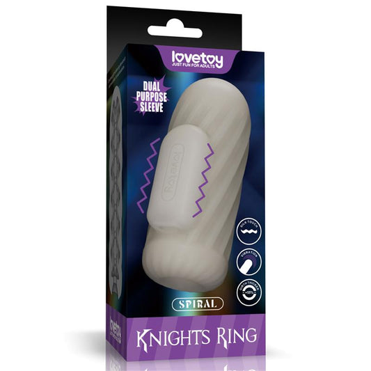 LOVETOY - KNIGHTS RING FUNDA PARA EL PENE Y ESTIMULADOR SPIRAL