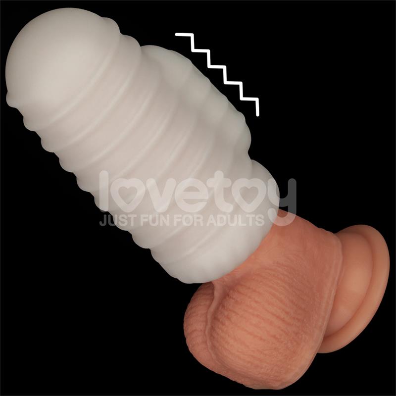 LOVETOY - KNIGHTS RING FUNDA PARA EL PENE Y ESTIMULADOR WAVY