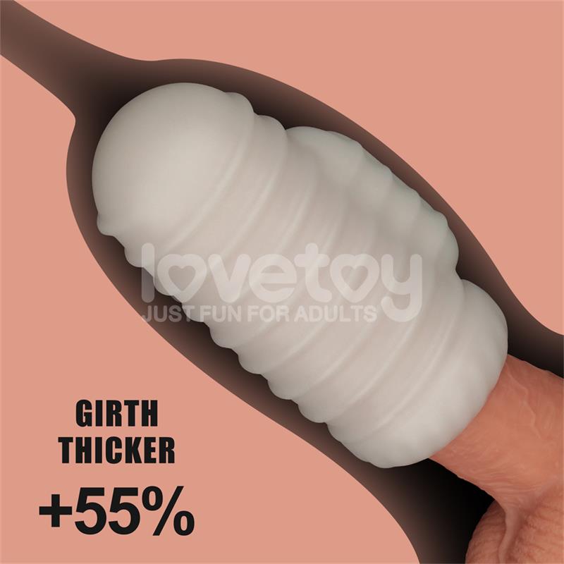 LOVETOY - KNIGHTS RING FUNDA PARA EL PENE Y ESTIMULADOR WAVY