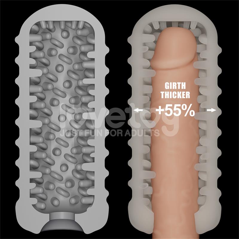LOVETOY - KNIGHTS RING FUNDA PARA EL PENE Y ESTIMULADOR WAVY