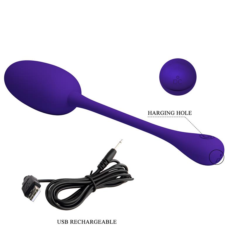 PRETTYLOVE - KNUCKER HUEVO VIBRADOR PÚRPURA