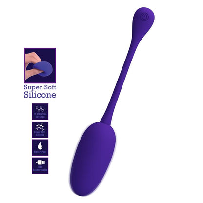 PRETTYLOVE - KNUCKER HUEVO VIBRADOR PÚRPURA