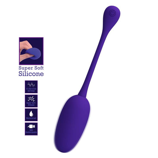 PRETTYLOVE - KNUCKER HUEVO VIBRADOR PÚRPURA