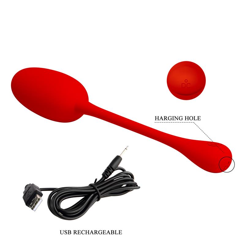 PRETTYLOVE - KNUCKER HUEVO VIBRADOR ROJO