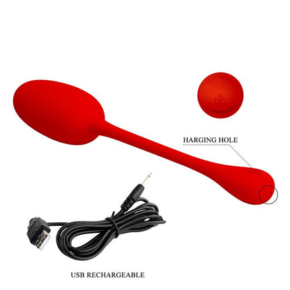 PRETTYLOVE - KNUCKER HUEVO VIBRADOR ROJO