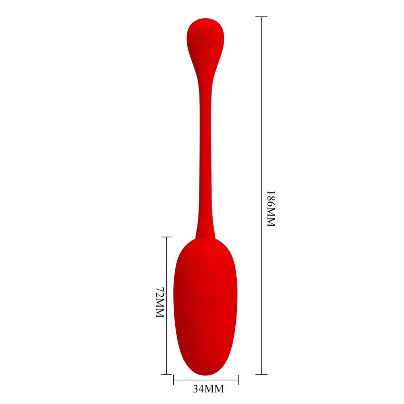 PRETTYLOVE - KNUCKER HUEVO VIBRADOR ROJO