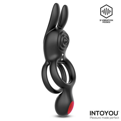 INTOYOU - KONNY ANILLO VIBRADOR DOBLE CON CONEJITO Y CONTROL REMOTO