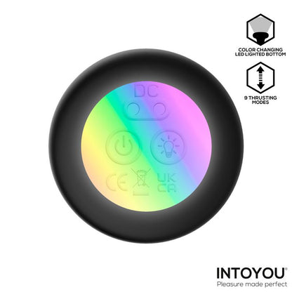 INTOYOU - KRAX PLUG ANAL CON VIBRACIÓN, THRUSTING Y LUZ LED CON CONTROL REMOTO