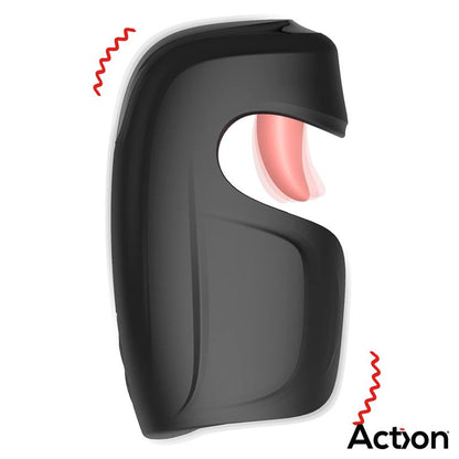 ACTION - KUBEX MASTURBADOR CON LENGUA, PULSACIÓN Y VIBRACIÓN