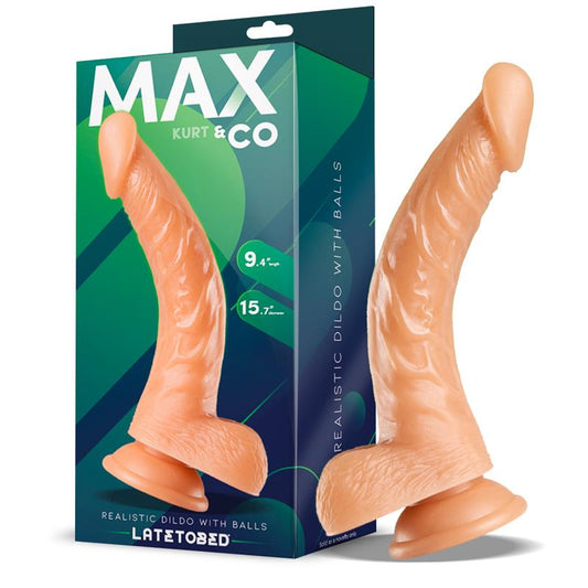 MAX & CO - KURT DILDO REALISTA CON TESTÍCULOS NATURAL 9,4 - 24 CM