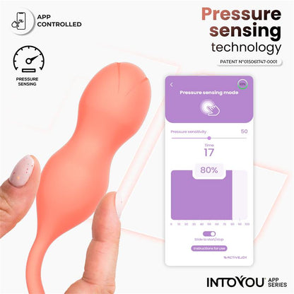 INTOYOU APP SERIES - KYRA ENTRENADOR DE SUELO PÉLVICO CON SENSOR DE PRESIÓN Y APP
