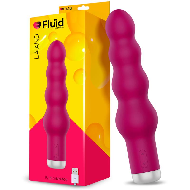 FLUÏD - LAAND POTENTE VIBRADOR USB GRANATE