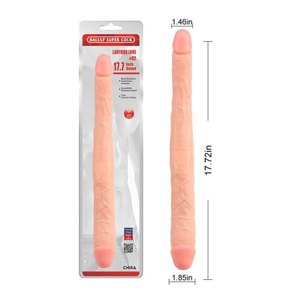 CHISA - LADYBRO LOVE DILDO DOBLE NO. 02 17.7 - 45CM