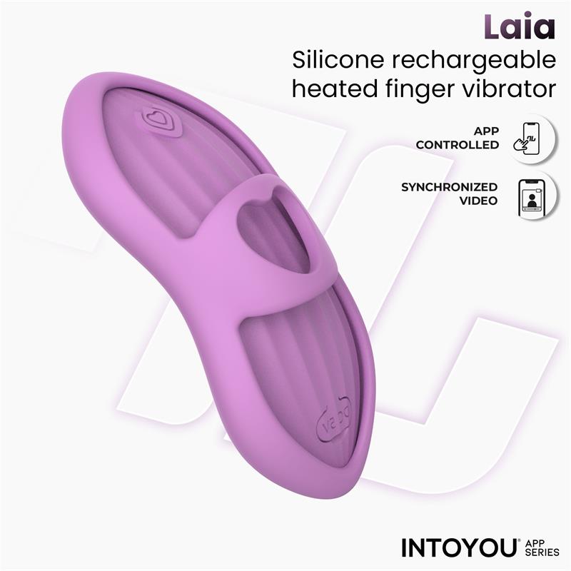 INTOYOU APP SERIES - LAIA ESTIMULADOR DE DEDO CON CALOR Y FUNDA CON APP LAVANDA