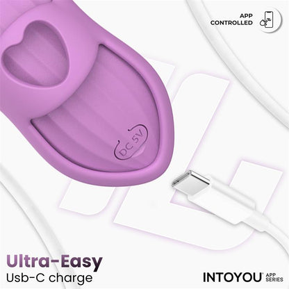 INTOYOU APP SERIES - LAIA ESTIMULADOR DE DEDO CON CALOR Y FUNDA CON APP LAVANDA