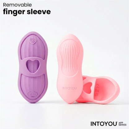 INTOYOU APP SERIES - LAIA ESTIMULADOR DE DEDO CON CALOR Y FUNDA CON APP ROSA