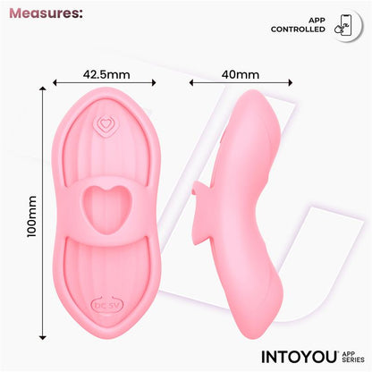 INTOYOU APP SERIES - LAIA ESTIMULADOR DE DEDO CON CALOR Y FUNDA CON APP ROSA