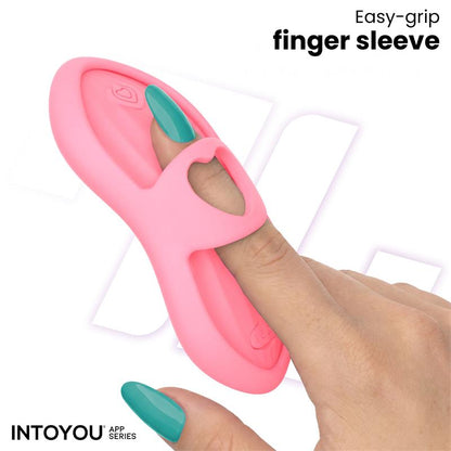 INTOYOU APP SERIES - LAIA ESTIMULADOR DE DEDO CON CALOR Y FUNDA CON APP ROSA
