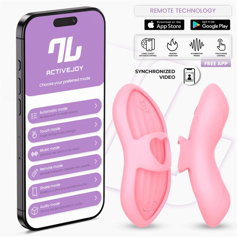 INTOYOU APP SERIES - LAIA ESTIMULADOR DE DEDO CON CALOR Y FUNDA CON APP ROSA
