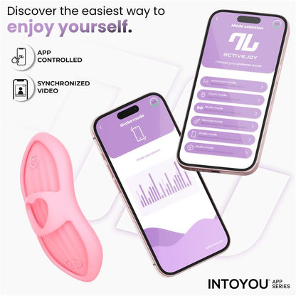INTOYOU APP SERIES - LAIA ESTIMULADOR DE DEDO CON CALOR Y FUNDA CON APP ROSA