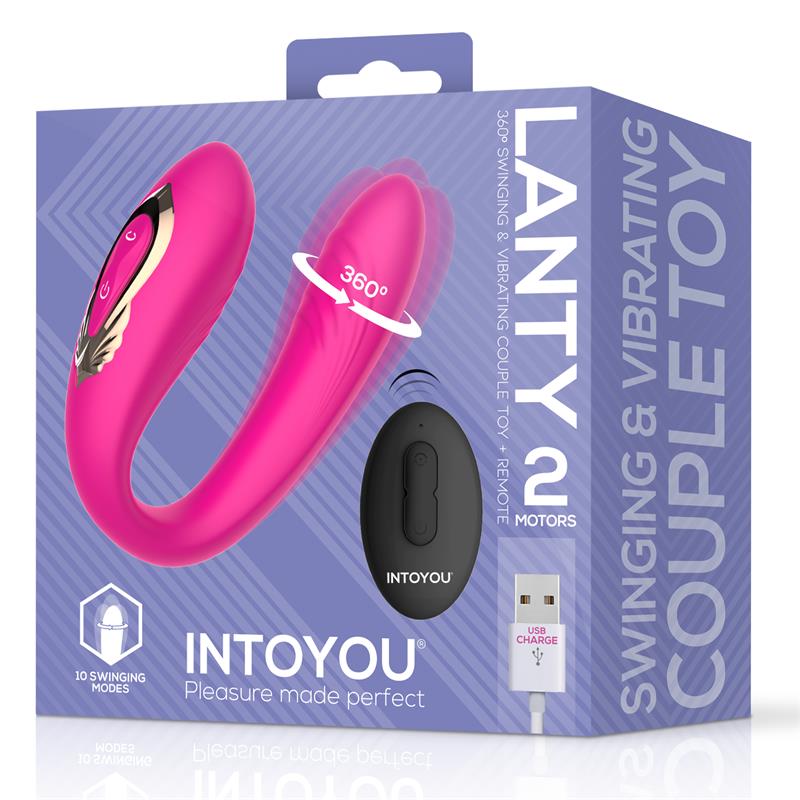 INTOYOU - LANTY VIBRADOR PARA PAREJAS CON OSCILACIÓN 360º Y CONTROL REMOTO