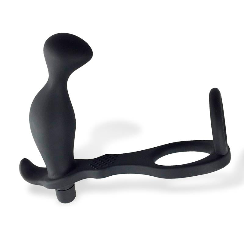 AFTERDARK - LARIMAR PLUG ANAL CON VIBRACIÓN Y ANILLO PARA PENE Y TESTÍCULOS