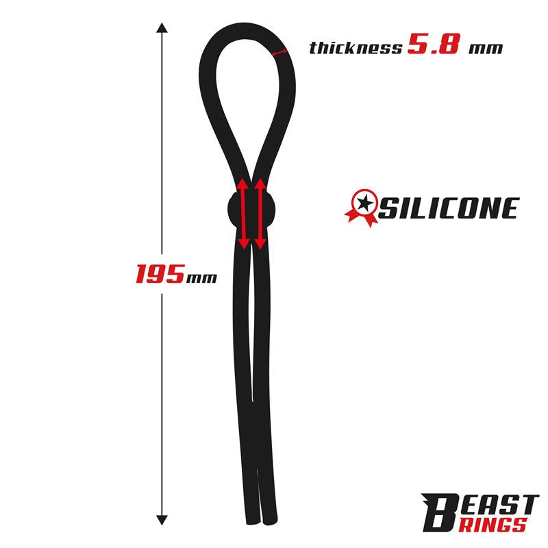BEAST RINGS - LASSO ANILLO PARA EL PENE SILICONA AJUSTABLE