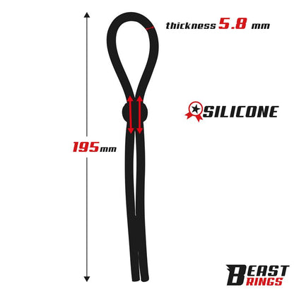 BEAST RINGS - LASSO ANILLO PARA EL PENE SILICONA AJUSTABLE