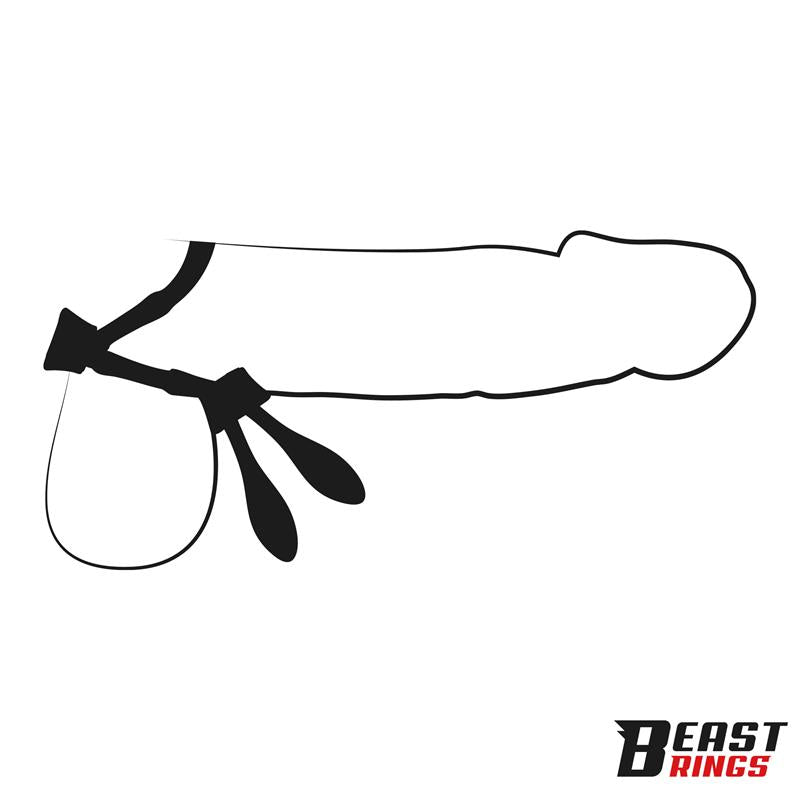 BEAST RINGS - LASSO ANILLO PARA EL PENE SILICONA AJUSTABLE