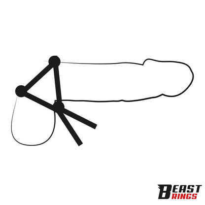 BEAST RINGS - LASSO ANILLO PARA EL PENE SILICONA AJUSTABLE