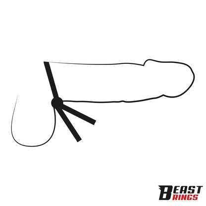 BEAST RINGS - LASSO ANILLO PARA EL PENE SILICONA AJUSTABLE