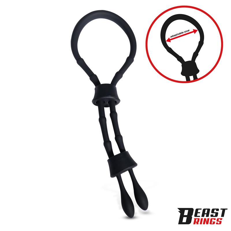 BEAST RINGS - LASSO ANILLO PARA EL PENE SILICONA AJUSTABLE