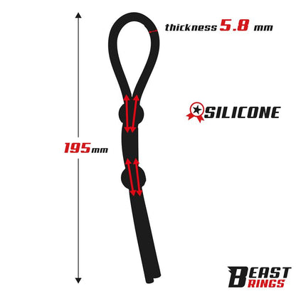 BEAST RINGS - LASSO ANILLO PARA EL PENE SILICONA AJUSTABLE
