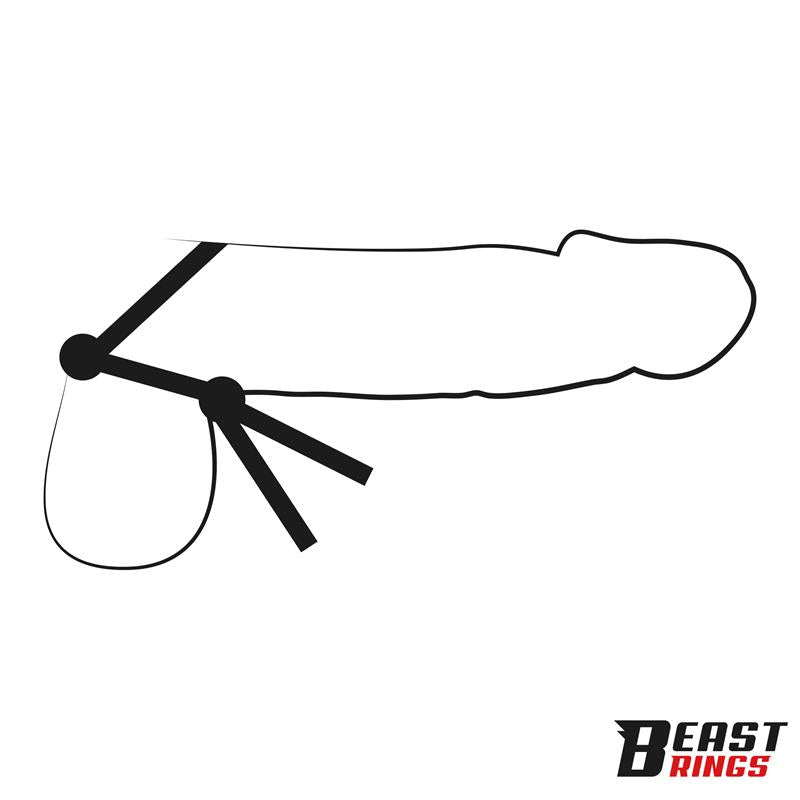 BEAST RINGS - LASSO ANILLO PARA EL PENE SILICONA AJUSTABLE