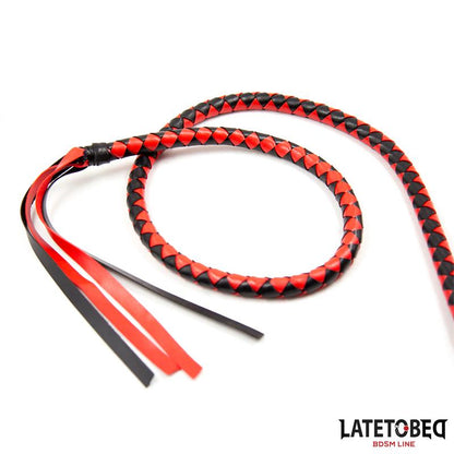 LATETOBED BDSM LINE - LÁTIGO LARGO ROJO Y NEGRO 210CM