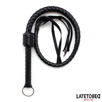 LATETOBED BDSM LINE - LÁTIGO TRENZADO NEGRO 116CM