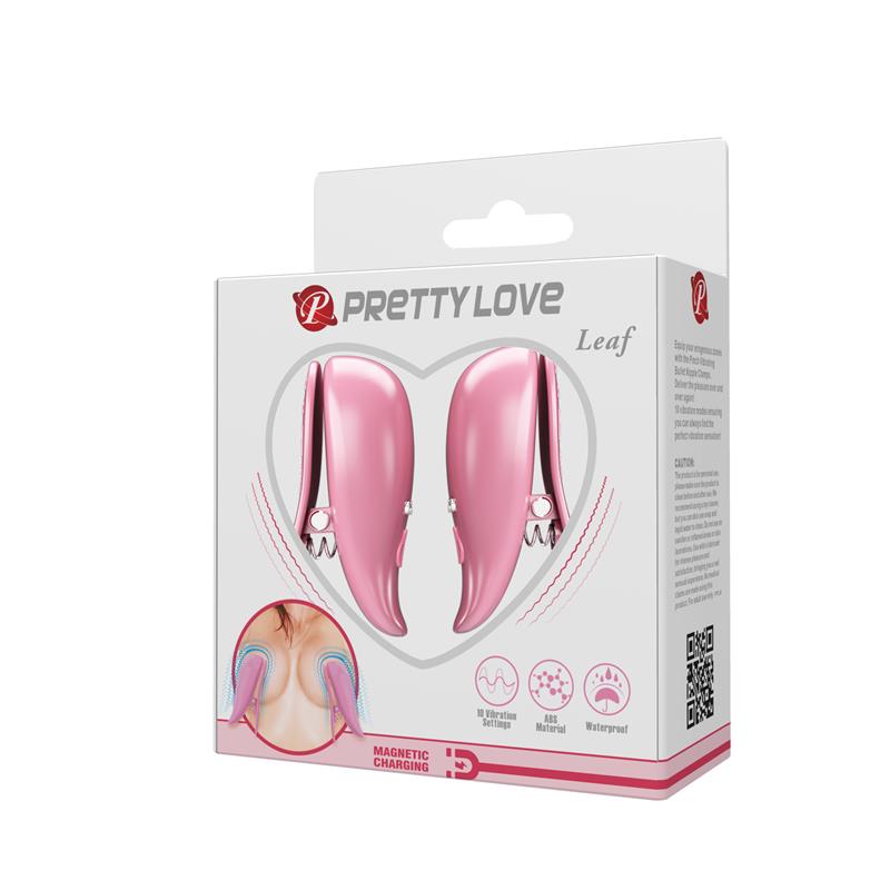 PRETTYLOVE - LEAF PINZAS PARA PEZONES CON VIBRACIÓN