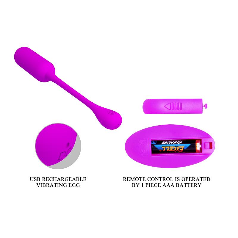 PRETTYLOVE - LECHIES HUEVO VIBRADOR CON CONTROL REMOTO USB