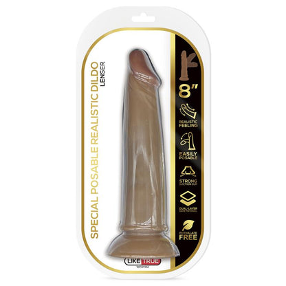 LIKETRUE - LENSER DILDO REALISTA ARTICULABLE-POSABLE DILDO 8 MARRÓN