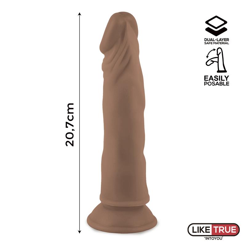 LIKETRUE - LENSER DILDO REALISTA ARTICULABLE-POSABLE DILDO 8 MARRÓN