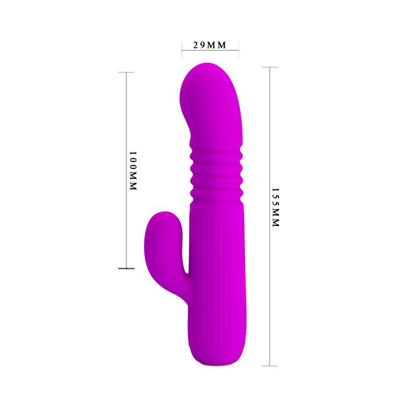 PRETTYLOVE - LEOPOLD VIBRADOR CON FUNCIÓN DE MOVIMIENTO USB SILICONA