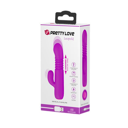 PRETTYLOVE - LEOPOLD VIBRADOR CON FUNCIÓN DE MOVIMIENTO USB SILICONA