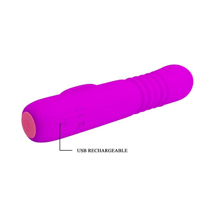 PRETTYLOVE - LEOPOLD VIBRADOR CON FUNCIÓN DE MOVIMIENTO USB SILICONA