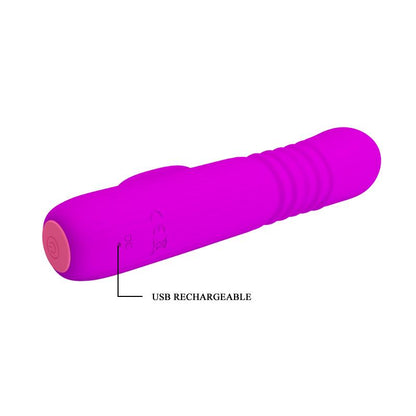 PRETTYLOVE - LEOPOLD VIBRADOR CON FUNCIÓN DE MOVIMIENTO USB SILICONA