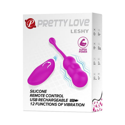PRETTYLOVE - LESHY HUEVO VIBRADOR CON CONTROL REMOTO USB