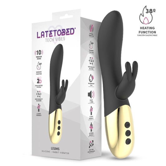 LATETOBED - LEUMS VIBRADOR RABBIT CON FUNCIÓN DE CALOR PUNTO G USB MAGNÉTICO