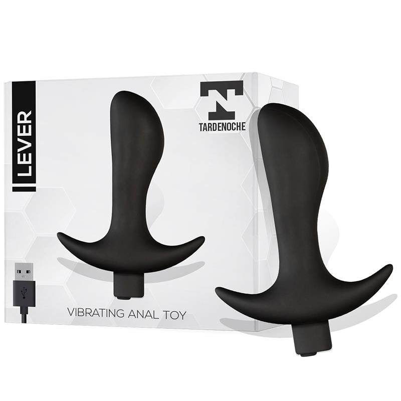 TARDENOCHE - LEVER PLUG ANAL CON VIBRACIÓN USB SILICONA