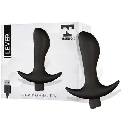 TARDENOCHE - LEVER PLUG ANAL CON VIBRACIÓN USB SILICONA