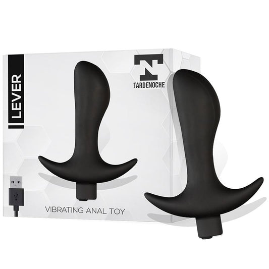 TARDENOCHE - LEVER PLUG ANAL CON VIBRACIÓN USB SILICONA